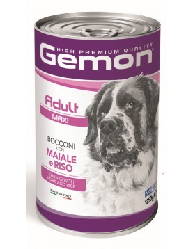 Gemon Dog Adult Maxi Pork/Rice - консерва 1250г