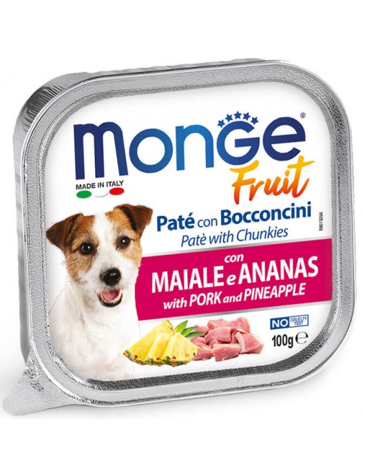 Monge Fruit Pate & Chunckies - Pork & Pineapple - 100г Консервирани храни Monge Fruit Pate & Chunckies - Pork & Pineapple - 100г - Консервирани храни