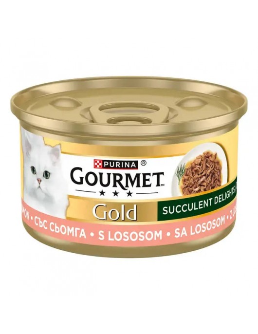 Purina Gourmet Gold - Хапки в сос с пиле и дроб, 85г Консервирани храни Purina Gourmet Gold - Хапки в сос с пиле и дроб, 85г Консервирани храни
