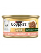 Purina Gourmet Gold - Хапки в сос с пиле и дроб, 85г Консервирани храни Purina Gourmet Gold - Хапки в сос с пиле и дроб, 85г Консервирани храни