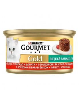 Purina Gourmet Gold - Пай с месо с говеждо и домати, 85г - Консервирани храни
