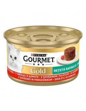 Purina Gourmet Gold - Пай с месо с говеждо и домати, 85г - Консервирани храни