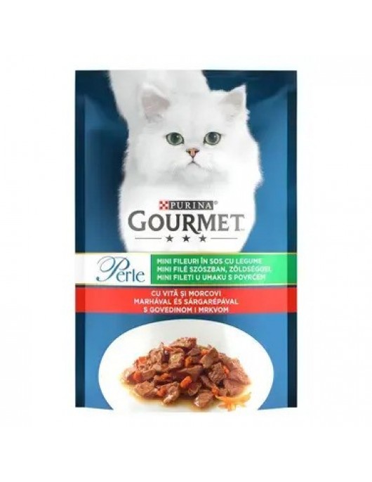 Gourmet Perle - говеждо и зеленчуци в пауч - 85г - Консервирани храни