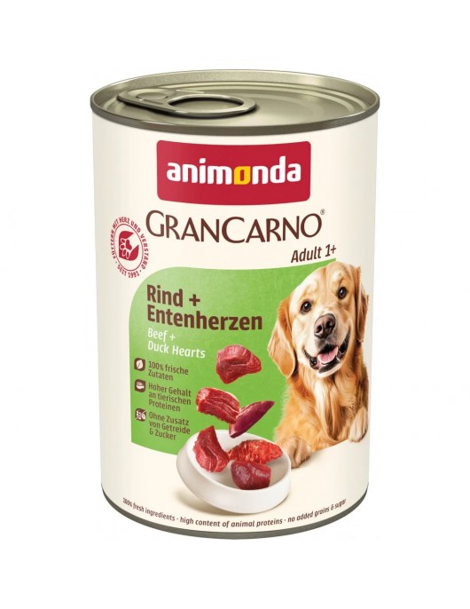 GranCarno Adult говеждо + патешки сърца, 400г Консервирани храни Piper Adult Beef & Beef Tripe - 800г Консервирани храни