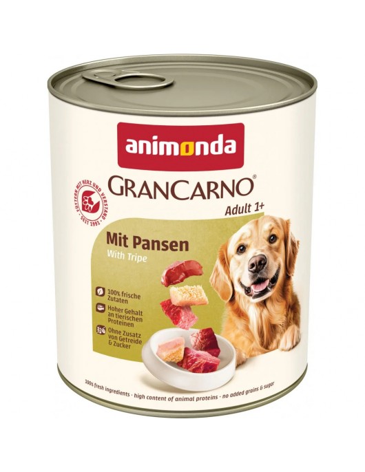 GranCarno Adult с шкембе, 800 г Консервирани храни Piper Adult Beef & Beef Tripe - 800г Консервирани храни