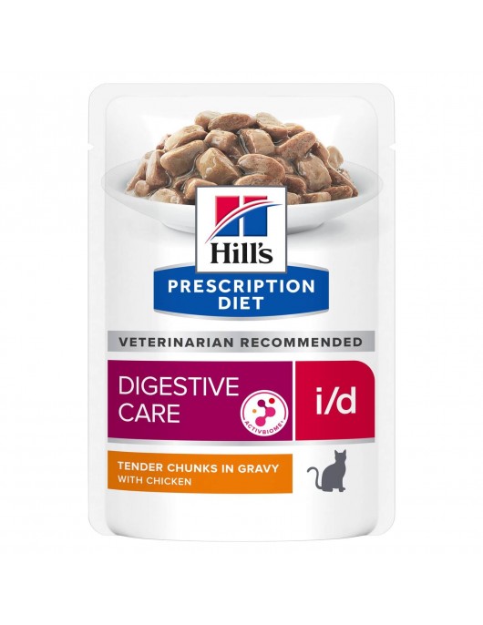 Hll`s Prescription Diet Feline i/d +AB Chicken - кутия с 12 пауча х 85г - Грижа за храносмилането