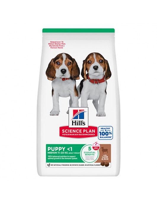 Hill’s Science Plan Canine Puppy Medium Lamb & Rice - Сухи храни