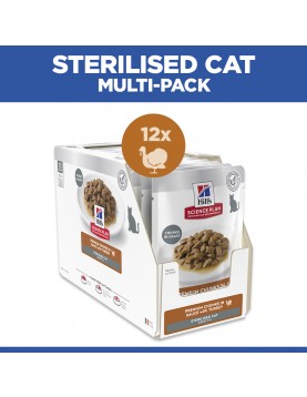 Пауч за котки - Hill`s Science Plan Feline Sterilised Turkey 