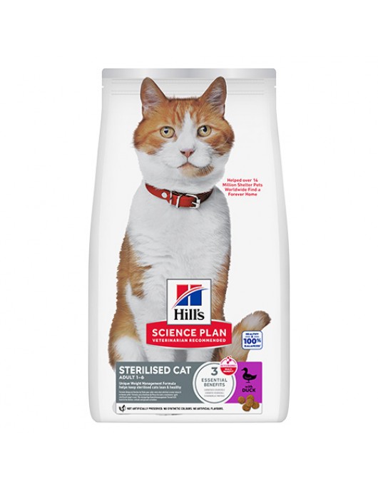 Hill`s Science Plan Feline Young Adult Sterilised Duck - Сухи храни