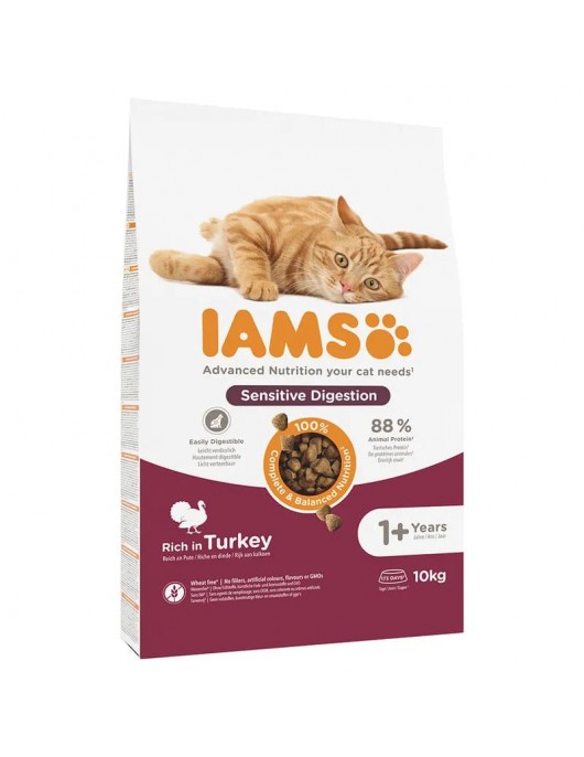 IAMS CAT Adult Sensitive/Digestion Turkey - Сухи храни