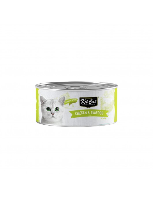 Kit Cat Deboned Toppers Chicken & Seafood - консерва 80г Kit Cat Deboned Toppers Chicken & Seafood - консерва 80г - Консервирани храни