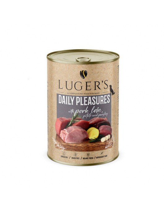 Luger`s Dog Daily Pleasures - агнешко шкембе, моркови и магданоз, 400г - Консервирани храни