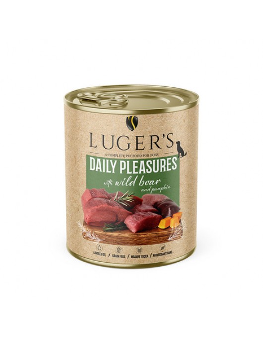 Luger`s Dog Daily Pleasures - агнешко шкембе, моркови и магданоз, 400г - Консервирани храни