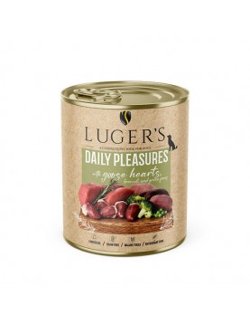 Luger`s Dog Daily Pleasures - гъши сърца, броколи и грах 800г