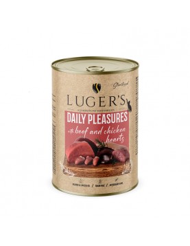 Luger`s Cat Daily Pleasures - Sterilised говеждо и пилешки сърца 400г