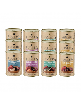 Luger`s Cat Daily Pleasures MIX - четири вкуса 12 х 400г