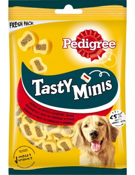 Лакомство Pedigree Tasty Minis говеждо и птиче - 155г - Лакомства за кучета