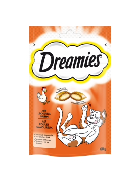 Лакомство за котки Dreamies с пиле - 60г