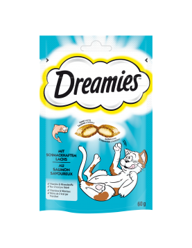 Лакомство за котки Dreamies със сьомга - 60г