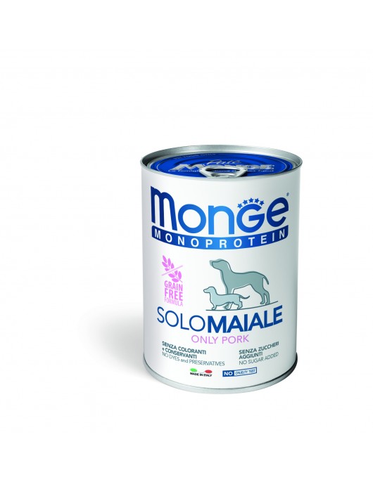Консерва Monge DOG Monoprotein Adult Pate Pork 400г - Консервирани храни