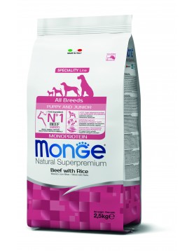 Monge Dog Monoprotein Puppy All breeds Beef & Rice 