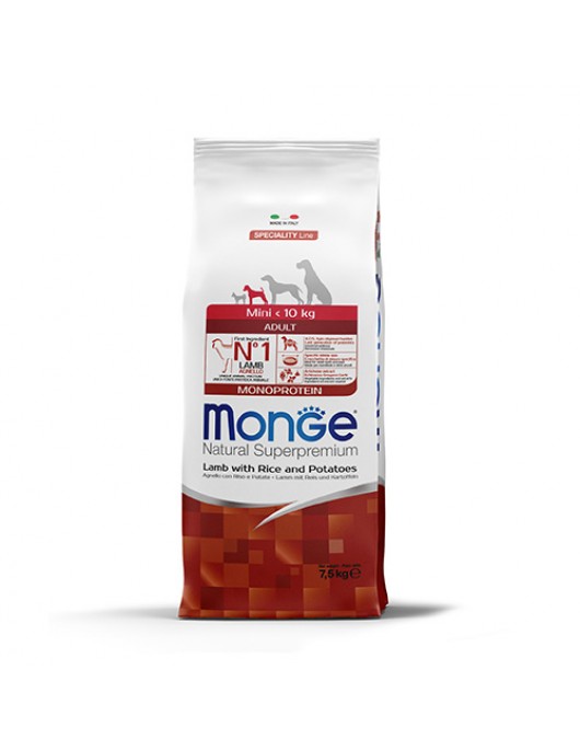Monge Dog Adult Mini Lamb & Rice Monge Dog Adult Mini Lamb & Rice - Сухи храни