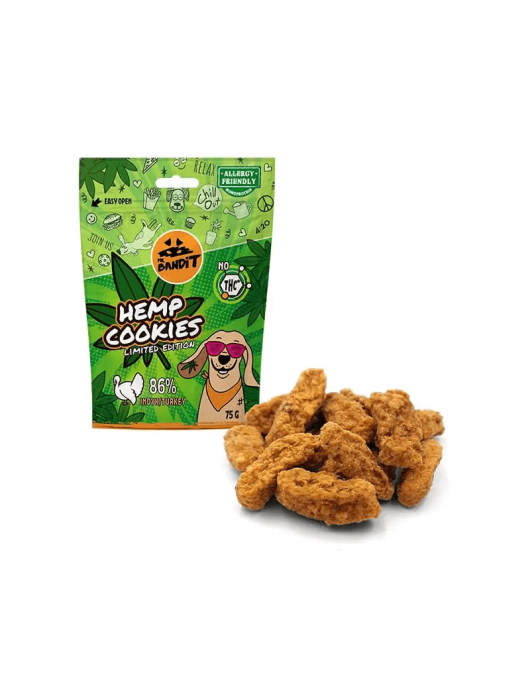 Mr. Bandit Hemp Cookies Duck - конопени бисквитки с патица, 75г - Лакомства