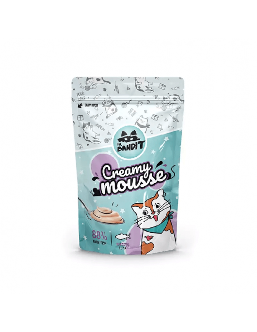 Mr. Bandit Cat Creamy Mousse Chicken - кремообразно лакомство за котки с пиле, 60г - Лакомства