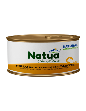 Natua Chicken & Carrots in Broth - филенца пиле и моркови в бульон - 85г