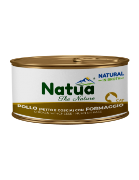 Natua Chicken & Cheese in Broth - филенца пиле и сирене в бульон - 85г