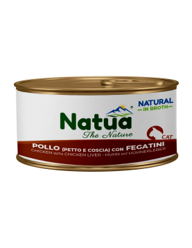 Natua Chicken & Liver in Broth - филенца пиле и дроб в бульон - 85г