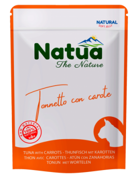 Natua Tuna & Carrots in Jelly - 70г филенца риба тон и моркови в желе, в пауч