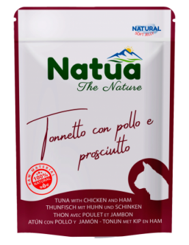 Natua Tuna, Chicken & Ham in Jelly - филенца риба тон, пиле и шунка в желе - 70г, в пауч