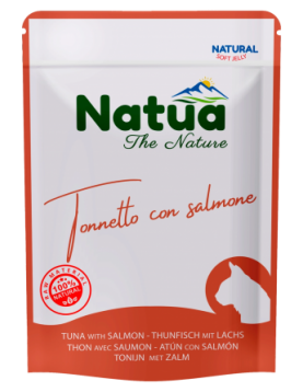 Natua Tuna & Salmon in Jelly - 70г филенца риба тон и сьомга в желе, в пауч
