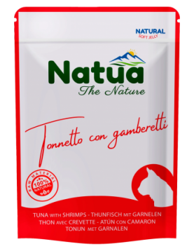Natua Tuna & Shrimps in Jelly - 70г филенца риба тон и скариди в желе, в пауч