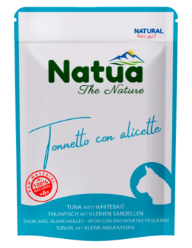 Natua Tuna & Whitebait in Jelly - филенца риба тон и бяла риба в желе - 70г, в пауч