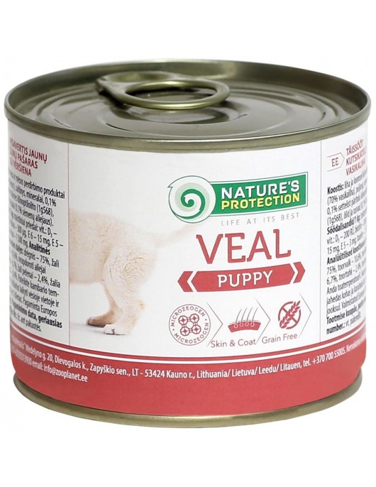 Nature`s Protection Puppy Veal консерва 200г - Консервирани храни