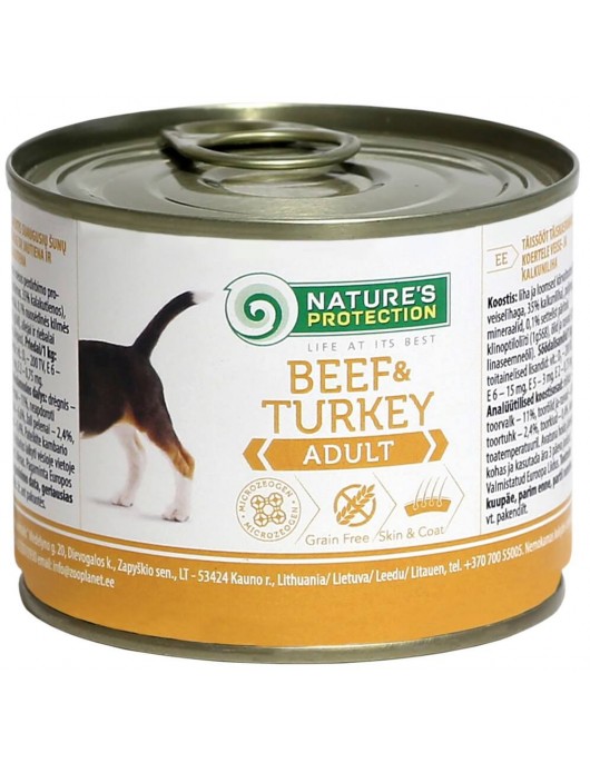Nature`s Protection Adult Beef & Turkey 200g - Консервирани храни