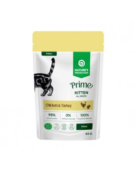 Пауч за котки - Nature`s Protection Prime Kitten Chicken & Turkey - 85г