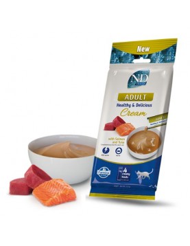 N&D Ocean Adult Healthy & Delicious Cream with Tuna & Salmon - 4 х 15г