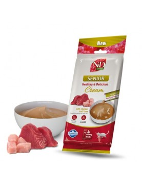 N&D Quinoa Senior Healthy & Delicious Cream with Chicken & Tuna - Лакомства