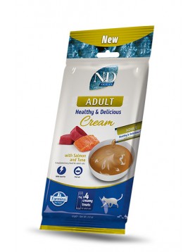 N&D Ocean Adult Healthy & Delicious Cream with Tuna & Salmon - 4 х 15г