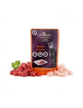 Пауч Nuevo Cat Adult Beef & Chicken - 85г