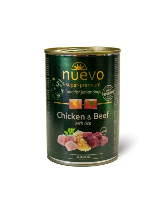Nuevo Dog Junior Chicken & Beef - 400г - Консервирани храни