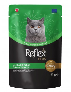 Reflex Plus Duck & Rabbit in gravy ,85г