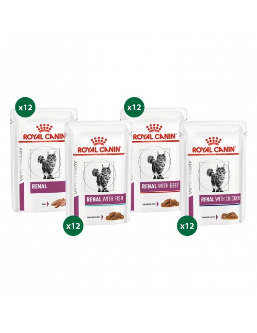 Royal Canin Renal Cat Chicken Pouch 85г – Лечебна храна в пауч за котки с бъбречна недостатъчност. Хапки с пиле. Грижа за бъбреците и уринарния тракт