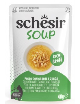 Schesir Cat - супа пиле с морков и тиква - 40г