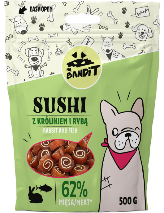 Mr. Bandit Sushi Rabbit & Fish Mr. Bandit Sushi Rabbit & Fish - Лакомства за кучета