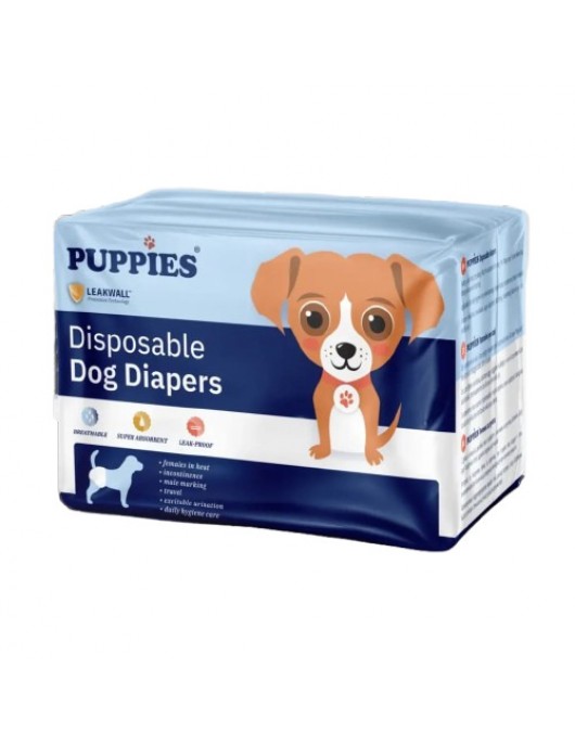 Памперс за женски кучета 12бр, Puppies - Хигиенни продукти
