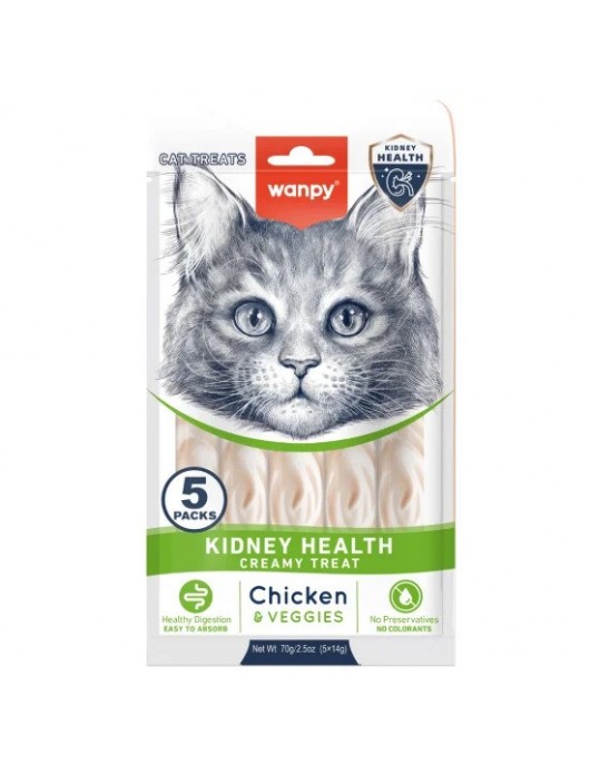 Wanpy Cat Hairball Cod Fish & Chicken - 5 x 14г Wanpy Cat Hairball Cod Fish & Chicken - 5 x 14г - Лакомства